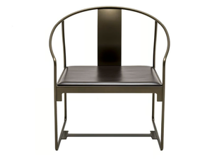 MINGX - Powder coated steel easy chair with armrests - Armchair by Driade