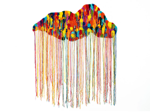PIÙDIUNO - Hand embroidered wool Tapestry - Styling by Driade