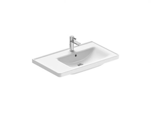 D-NEO - Ceramic washbasin with overflow - Washbasin by Duravit