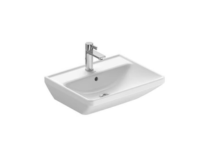 D-NEO - Wall-mounted rectangular ceramic washbasin - Washbasin by Duravit