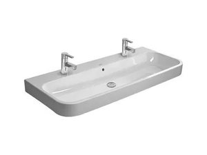 HAPPY D.2 - Double ceramic washbasin with overflow - Washbasin by Duravit
