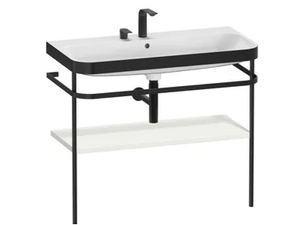 HAPPY D.2 PLUS - Console ceramic washbasin with towel rail - Washbasin by Duravit