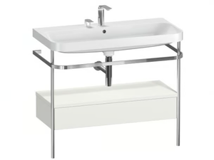 HAPPY D.2 PLUS - Console ceramic washbasin with towel rail - Washbasin by Duravit