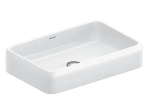 QATEGO - Countertop rectangular ceramic washbasin - Washbasin by Duravit