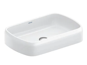QATEGO - Countertop rectangular ceramic washbasin - Washbasin by Duravit