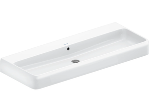 QATEGO - Rectangular ceramic washbasin with overflow - Washbasin by Duravit
