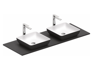 SIVIDA - Double composite material washbasin countertop - Washbasin by Duravit