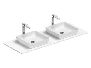 SIVIDA - Double composite material washbasin countertop - Washbasin by Duravit