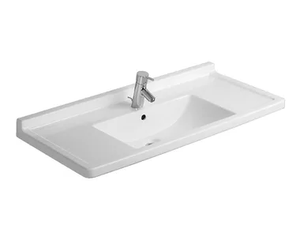 STARCK 3 - Rectangular ceramic washbasin - Washbasin by Duravit