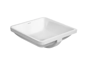 STARCK 3 - Undermount square ceramic washbasin with overflow - Washbasin by Duravit