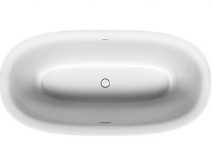 WHITE TULIP - Freestanding oval ceramic bathtub - Bathtub by Duravit