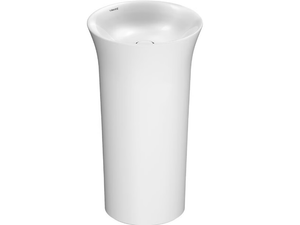WHITE TULIP - Freestanding round single ceramic washbasin - Washbasin by Duravit
