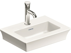 WHITE TULIP - Wall-mounted single rectangular ceramic washbasin - Washbasin by Duravit