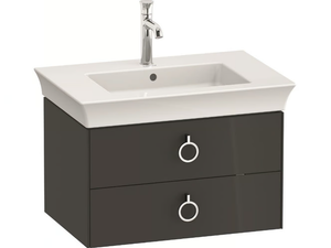 WHITE TULIP WT4351 / WT4352 - Single wall-mounted wooden vanity unit with drawers - Washbasin cabinet by Duravit