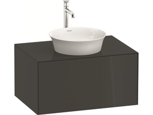 WHITE TULIP WT4975 / WT4976 - Single wall-mounted wooden vanity unit with drawers - Washbasin cabinet by Duravit
