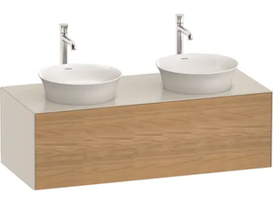 WHITE TULIP WT4978 - Double wall-mounted wooden vanity unit with drawers - Washbasin cabinet by Duravit