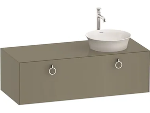 WHITE TULIP WT4982 - Single wall-mounted wooden vanity unit with drawers - Washbasin cabinet by Duravit