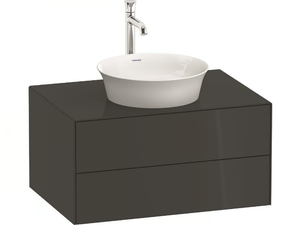 WHITE TULIP WT4985 / WT4986 - Single wall-mounted wooden vanity unit with drawers - Washbasin cabinet by Duravit