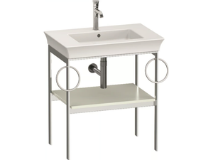 WHITE TULIPE WT4546 / WT4547 - Floor-standing single metal console sink with towel rail - Washbasin cabinet by Duravit