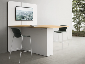 E-MEDIA - Melamine-faced chipboard office desk / meeting table - Desk by DVO