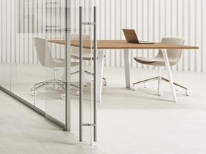 E-PLACE - Square melamine and metal meeting table - Table by DVO