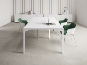 ENNA - Rectangular plate and melamine meeting table - Table by DVO