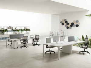 ENNA - Sectional melamine and plate office desk - Desk by DVO