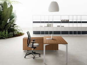 ENNA - Sectional melamine and plate office desk - Desk by DVO