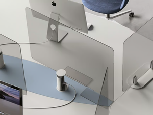 FRONTAL PANELS&SCREENS - Modular glass desktop partition _ DVO