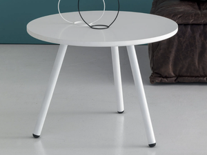High side table - Round melamine and metal high side table - Coffee table by DVO