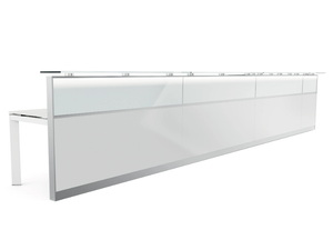 LED - Modular melamine and metal reception desk - Desk by DVO