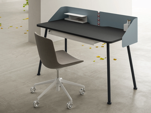 NIDA - Sectional melamine and metal writing desk - Desk by DVO