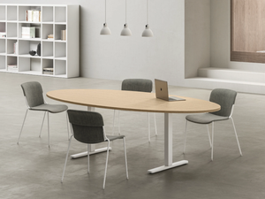 NOBU - Oval melamine cand metal meeting table - Table by DVO