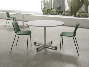 OSLO - Round melamine meeting table - Table by DVO