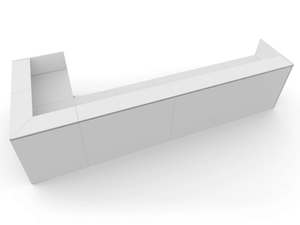 QUBO - Modular steel and melamine reception desk - Desk by DVO