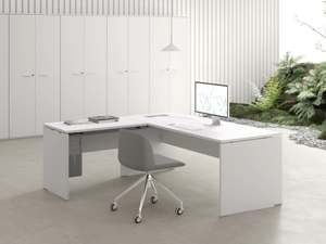 TREKO - Sectional rectangular melamine office desk - Desk by DVO