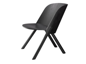 THAT - Wood veneer low lounge chair - Armchair by E15