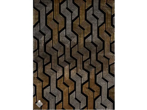 CARNEGIE COAL - Rectangular wool and silk rug with geometric shapes - Rug by Edition Bougainville