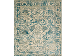 DILARA BLUE GREEN - Handmade rectangular rug in wool ans silk - Rug by Edition Bougainville