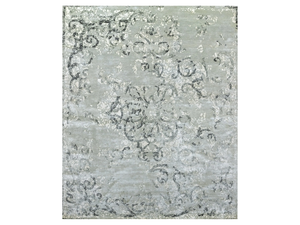 DUCHESSE SPLIT CELADON - Rectangular handmade silk rug - Rug by Edition Bougainville