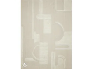 MAYER SELENITE - Rectangular wool and silk rug with geometric shapes - Rug by Edition Bougainville