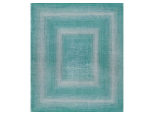 RAINBOW GROOVE TURQUOISE - Rectangular handmade silk rug - Rug by Edition Bougainville