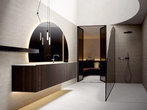 HEX 2336 - Wall-mounted vanity unit with integrated washbasin - Washbasin cabinet by Edoné by Agorà
