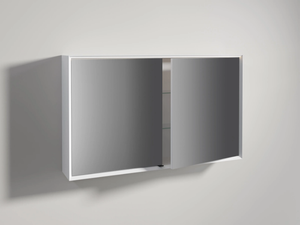 MIRROR WITH 45° CONTAINER - Rectangular mirror with cabinet - Sanitary accessories by Edoné by Agorà