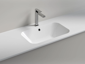 VEGA - Rectangular ceramic washbasin - Washbasin by Edoné by Agorà