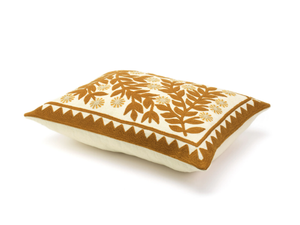 CANOPÉE - Rectangular embroidered linen cushion - Furniture accessories by Élitis