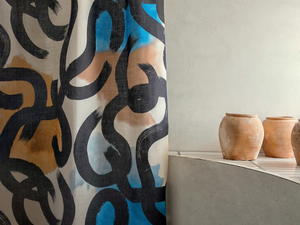 ESCALE - OBSESSION - Printed jute fabric - Curtain by Élitis