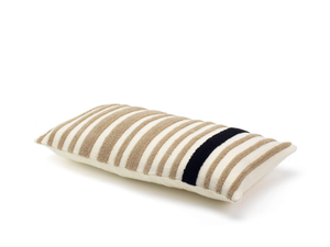 MONTERREY - Striped embroidered rectangular linen cushion - Furniture accessories by Élitis
