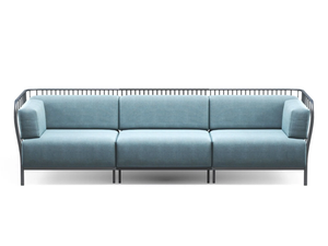 CANNOLÈ - 3 seater fabric garden sofa - Sofa by Emu