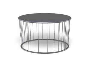 CANNOLÈ - Round steel garden side table - Side table by Emu